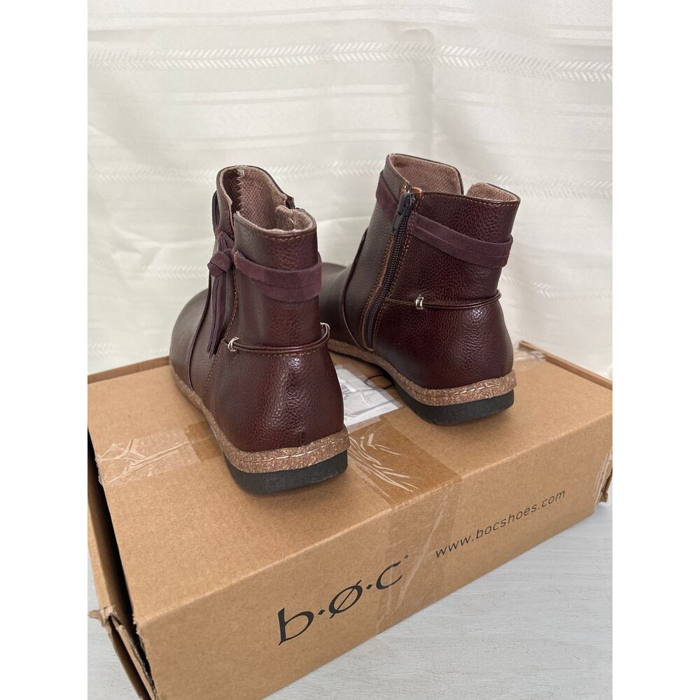 b.o.c. Addi French Ankle Boot Bootie Dark Brown Nubuck Size 8.5M - Picture 12 of 13